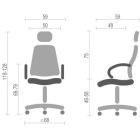 Офісне крісло Аклас Катран CH RL(L) Чорний (Чорний Червоний) (10047596)