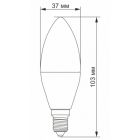 Лампочка Videx LED C37e 7W E14 4100K (VL-C37e-07144)