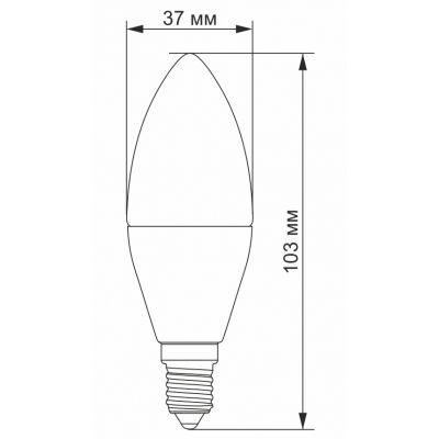Лампочка Videx LED C37e 7W E14 4100K (VL-C37e-07144)