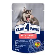 Вологий корм для собак Club 4 Paws для цуценят з індичкою в соусі 100 г (4820215363198) (24 шт)