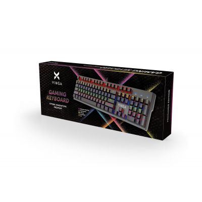 Клавиатура Vinga KBGM160 LED Outemu Blue USB Black (KBGM160 Black)
