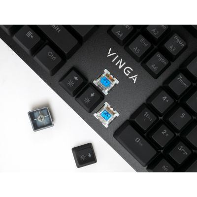 Клавиатура Vinga KBGM160 LED Outemu Blue USB Black (KBGM160 Black)