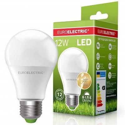Лампочка EUROELECTRIC LED А60 12W E27 4000K 220V (LED-A60-12274(EE))