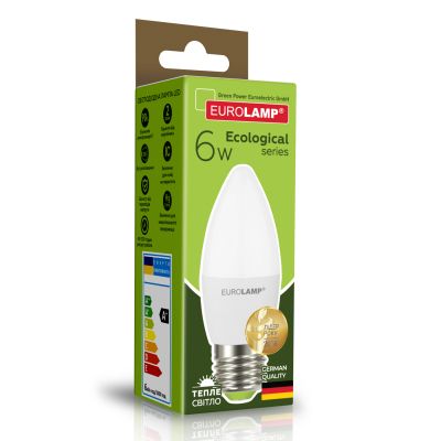 Лампочка Eurolamp LED CL 6W E27 3000K 220V (LED-CL-06273(P))