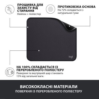 Коврик для мышки Logitech Mouse Pad Studio Series Graphite (956-000049)