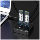 Док-станция для накопителей Maiwo 2*NVMe M.2 SSD Key M/B+M USB 3.1 Gen2 Type-C (K3016P)