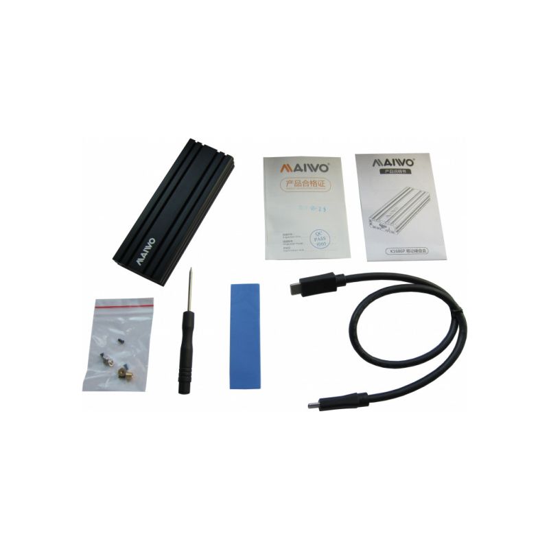 Карман внешний Maiwo M.2 SSD NVMe (PCIe) USB3.1 GEN2 Type-C (K1686P)
