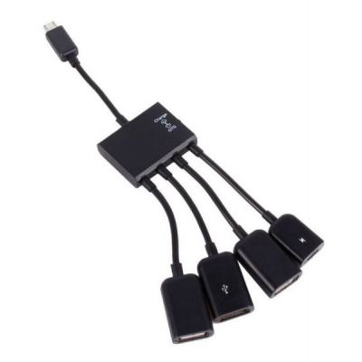Концентратор Lapara (LA-MicroUSB-OTG-HUB black)