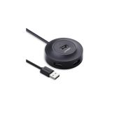 Концентратор Ugreen 4-port 1m USB 2.0 CR106 black (20277)