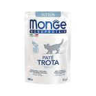 Паштет для котів Monge Cat Monoprotein Kitten форель 85 г (8009470013727)