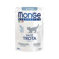 Паштет для кошек Monge Cat Monoprotein Kitten форель 85 г (8009470013727)