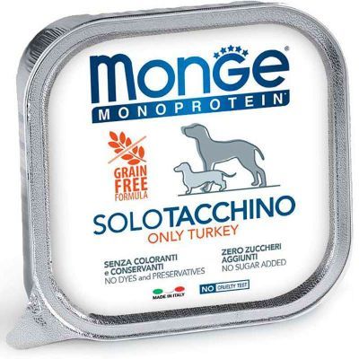 Консервы для собак Monge Dog Solo 100% индейка 150 г (8009470014144)