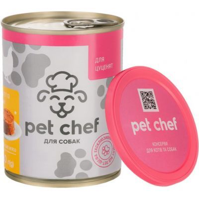 Консервы для собак Pet Chef паштет с курицей для щенков 360 г (4820255190372)
