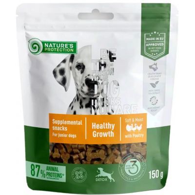 Ласощі для собак Nature\'s Protection Poultry Healthy Growth for Junior 150 г (KIKNPSP47238)