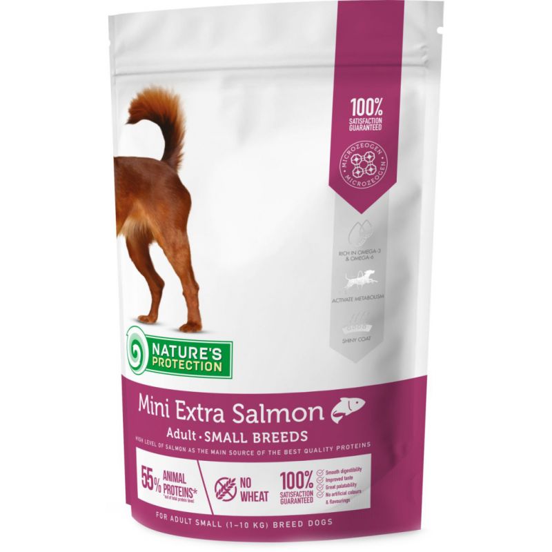 Сухой корм для собак Nature's Protection Mini extra Salmon Adult Small breeds 500 г (NPS45736)
