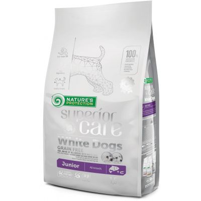 Сухий корм для собак Nature\'s Protection Superior Care White Dogs Grain Free Junior 1.5 кг (NPSC45671)