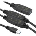 Адаптер USB 3.0 AM - AF, 20 m, active PowerPlant (CA912865)