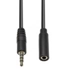 Кабель мультимедійний 3.5mm M to 3.5mm F 1.0m (4pin) PowerPlant (CA912841)