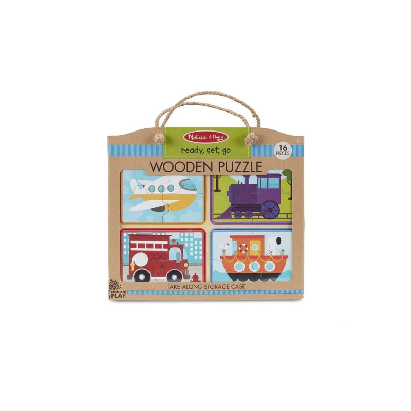 Пазл Melissa&Doug деревянные в футляре "Транспортные средства" (MD31361)