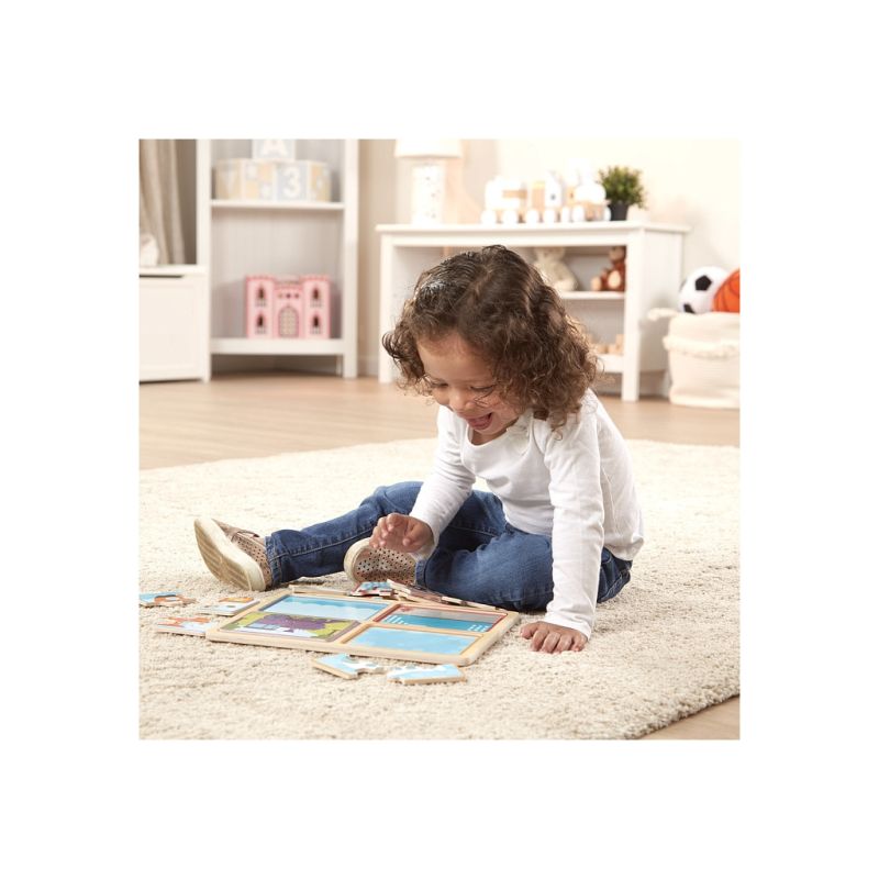 Пазл Melissa&Doug деревянные в футляре "Транспортные средства" (MD31361)