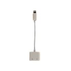 Перехідник Lightning 2in1, Audio 3.5mм to Lightning PowerPlant (CA910427)
