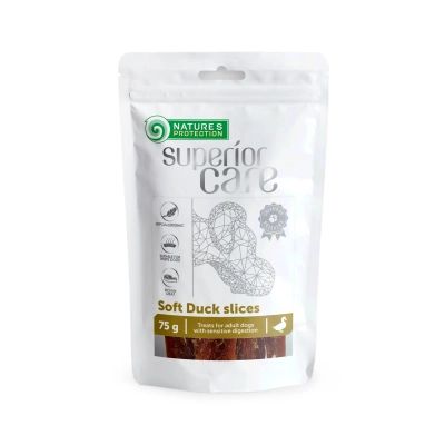 Ласощі для собак Nature\'s Protection смужки сушеної качки 75 г (SNK46122)