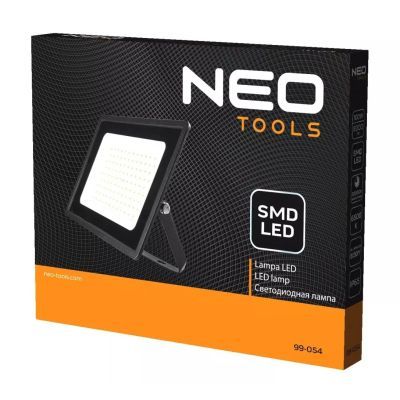Прожектор Neo Tools алюміній, 220 В, 100Вт, 8000 люмен, SMD LED, кабель 0.3 м бе (99-054)