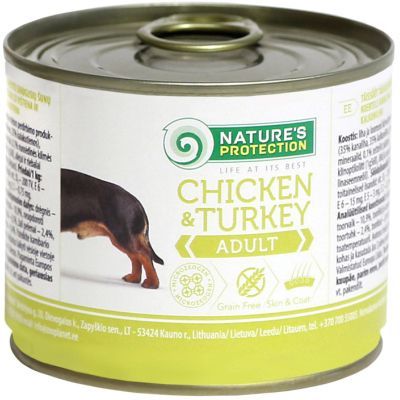 Консервы для собак Nature\'s Protection Adult Chicken&Turkey 400 г (KIK24630)