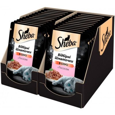Влажный корм для кошек Sheba cig POU с лососем в соусе 85 г (4770608257279)