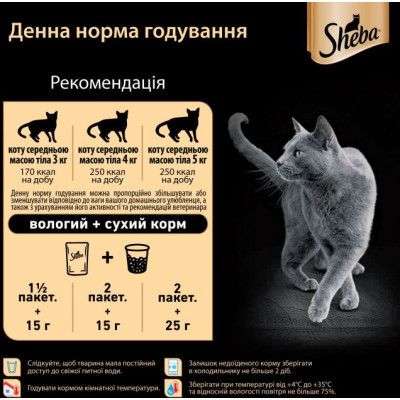 Влажный корм для кошек Sheba cig POU с лососем в соусе 85 г (4770608257279)
