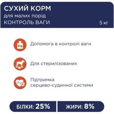 Сухой корм для собак Club 4 Paws Премиум. Контроль веса с индейкой для малых пород 5 кг (4820215367851)