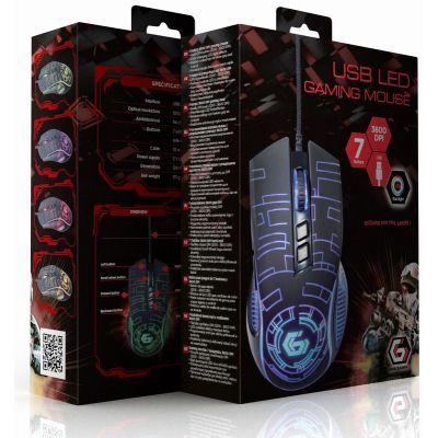 Мишка Gembird (MUSG-RGB-01) USB Black (MUSG-RGB-01)
