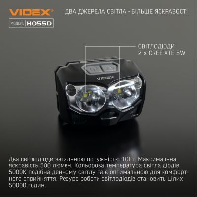 Фонарь Videx (VLF-H055D) 500Lm 5000K (VLF-H055D)