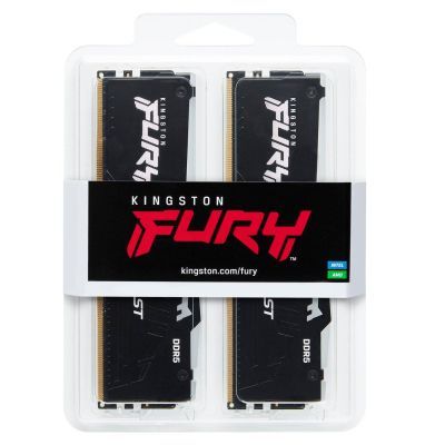 Модуль пам\'яті для комп\'ютера DDR5 16GB (2x8GB) 5200 MHz FURY Beast RGB Kingston Fury (ex.HyperX) (KF552C40BBAK2-16)