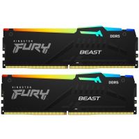 Модуль пам\'яті для комп\'ютера DDR5 16GB (2x8GB) 5200 MHz FURY Beast RGB Kingston Fury (ex.HyperX) (KF552C40BBAK2-16)