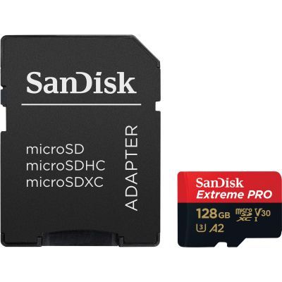 Карта пам\'яті SanDisk 128 GB microSDXC UHS-I U3 Extreme Pro+SD Adapter (SDSQXCD-128G-GN6MA)