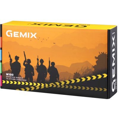 Мышка Gemix W100 USB Black/Gray + ігрова поверхня (W100Combo)