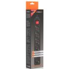 Сетевой фильтр питания REAL-EL RS-6 Protect M 1.8m, black (EL122300032)