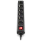 Сетевой фильтр питания REAL-EL RS-6 Protect M 1.8m, black (EL122300032)