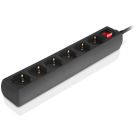 Сетевой фильтр питания REAL-EL RS-6 Protect M 1.8m, black (EL122300032)