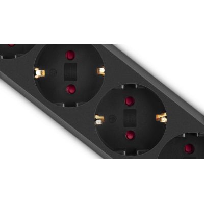 Сетевой фильтр питания REAL-EL RS-6 Protect M 1.8m, black (EL122300032)