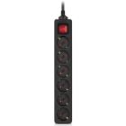 Сетевой фильтр питания REAL-EL RS-6 Protect M 1.8m, black (EL122300032)