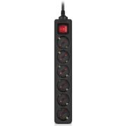 Сетевой фильтр питания REAL-EL RS-6 Protect M 1.8m, black (EL122300032)