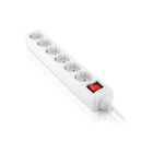 Сетевой фильтр питания REAL-EL RS-6 Protect M 1.8m, white (EL122300031)