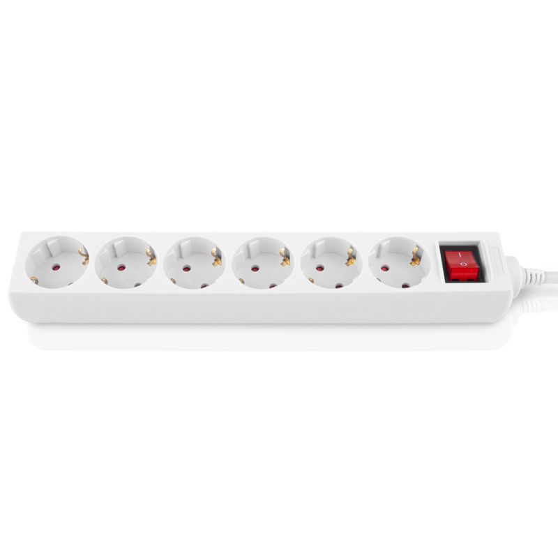 Сетевой фильтр питания REAL-EL RS-6 Protect M 1.8m, white (EL122300031)