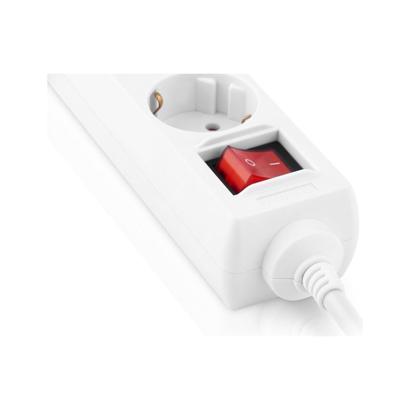 Сетевой фильтр питания REAL-EL RS-6 Protect M 3m, white (EL122300033)