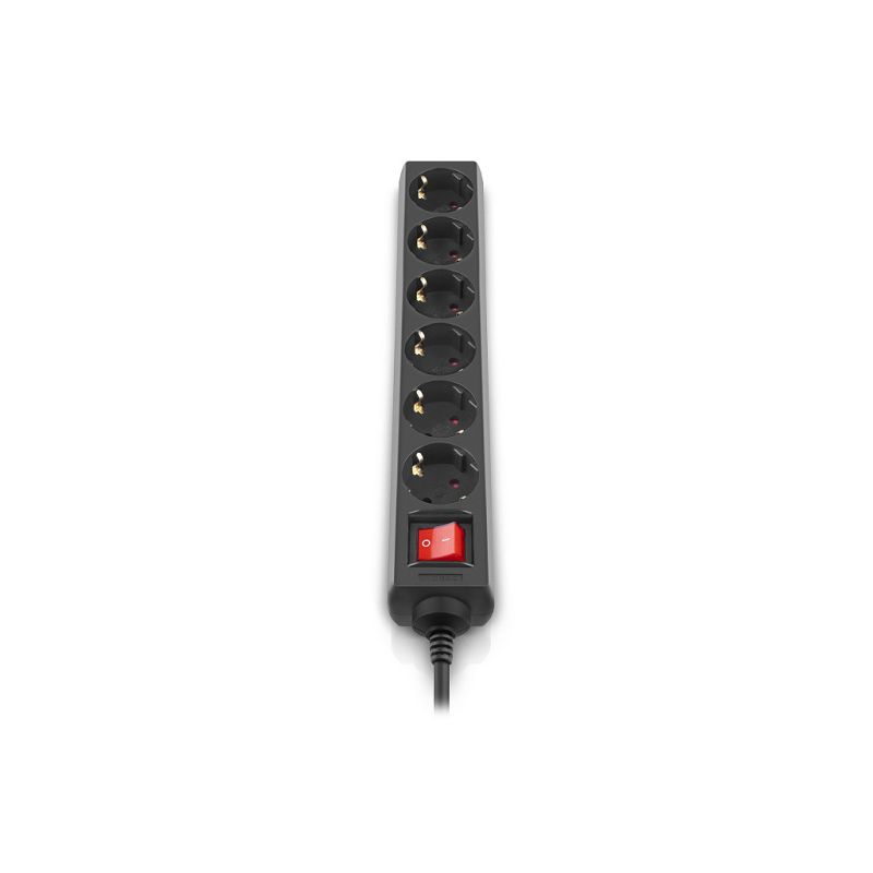 Сетевой фильтр питания REAL-EL RS-6 Protect M 5m, black (EL122300036)