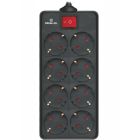 Сетевой фильтр питания REAL-EL RS-8 Protect 5m, black (EL122300024)