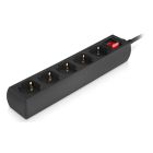 Сетевой фильтр питания REAL-EL RS-Protect M 1.8m, black (EL122300026)