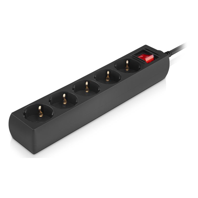 Сетевой фильтр питания REAL-EL RS-Protect M 1.8m, black (EL122300026)